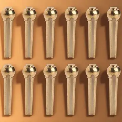 

12pcs Guitar String Pins Acoustic Guitar Bridge Pin Pegs For Stringed Instrument Tuning Brass Parts Accessories
