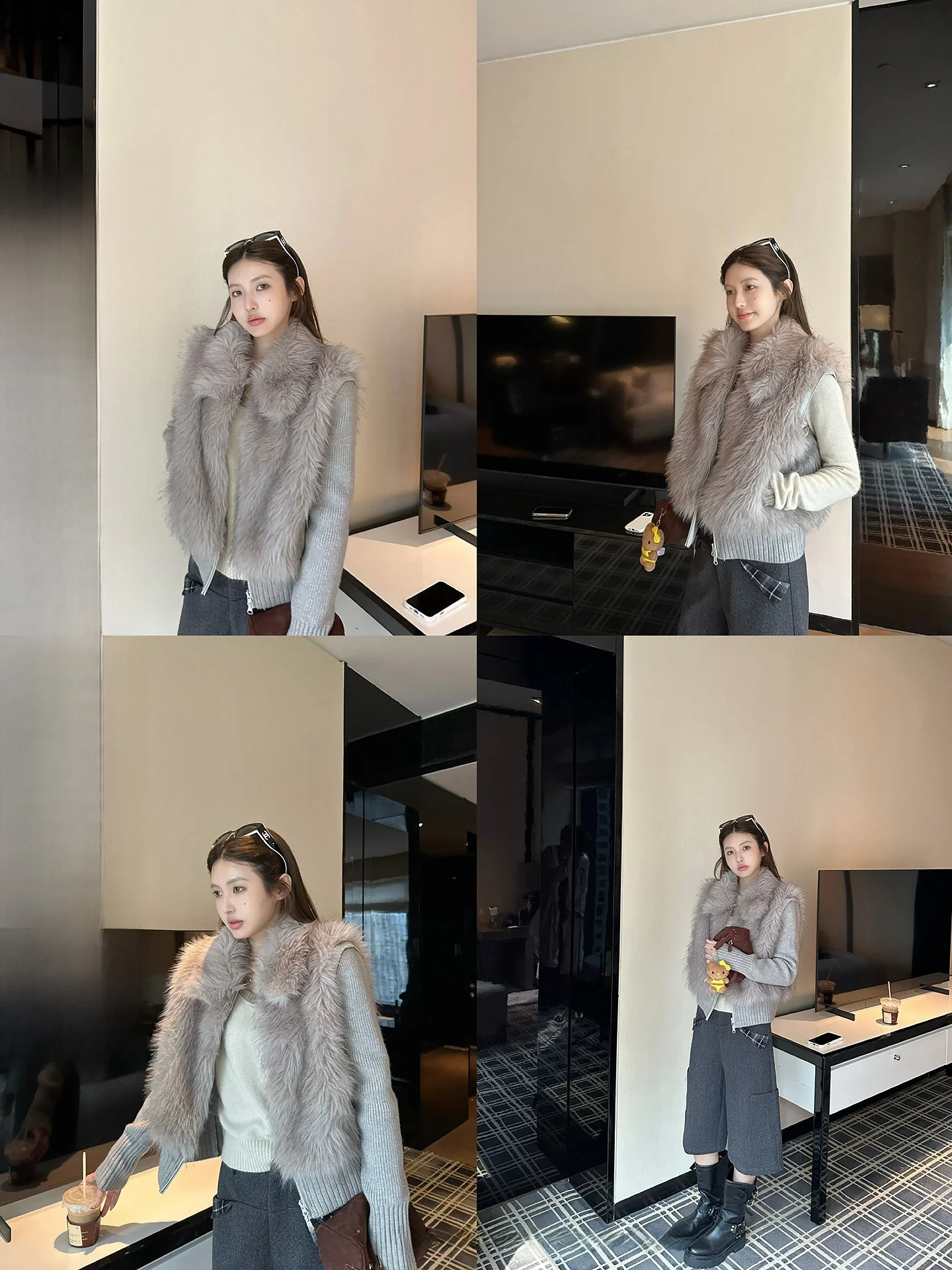 

Женский вязаный кардиган NingSi с отстегивающимися рукавами на молнии, осенне-зимний, утепленный, приталенный, короткий, верхняя одежда