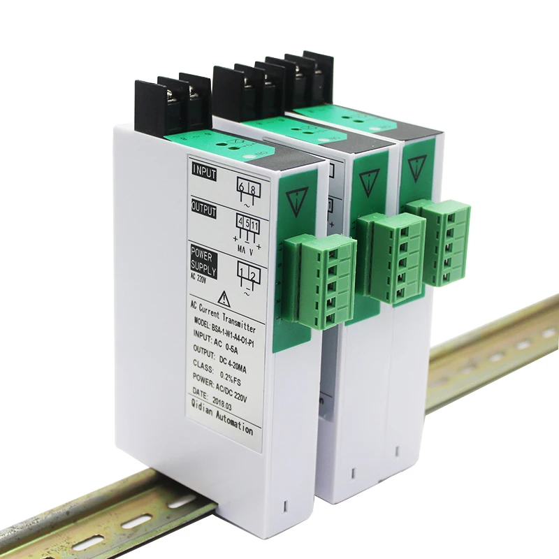 AC220V AC Current Transmitter Transformer AC0-1A 0-3A 0-5A 0-10A AC0-20A AC Current Signal Converter Sensor