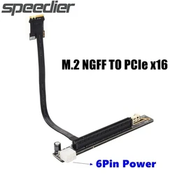 Graphics Extension Cable M.2 WiFi To x1 x16 Mini PCIE M2 A.E Key NGFF To mPCIe PCI-E 3.0 1x 16x Network Card Riser Adapter Cable