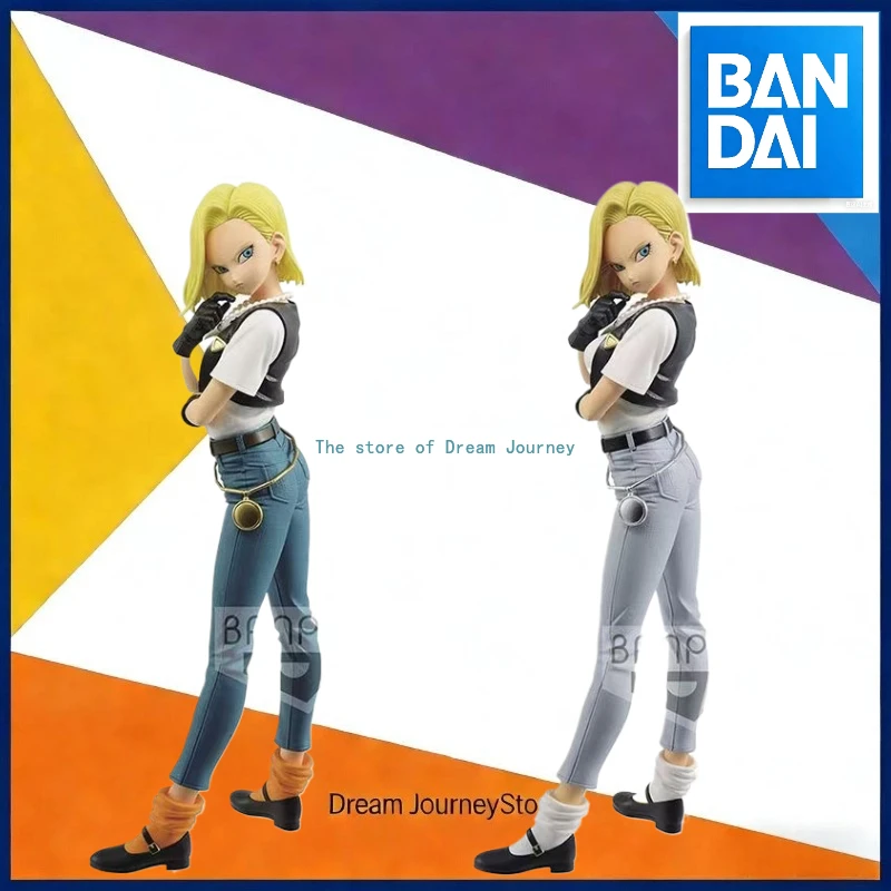 

Original Bandai Optical Factory GG Flash Sparkling Charm Dragon Ball Z Cyborg No. 18 Lazilijingpin Figure Ornament