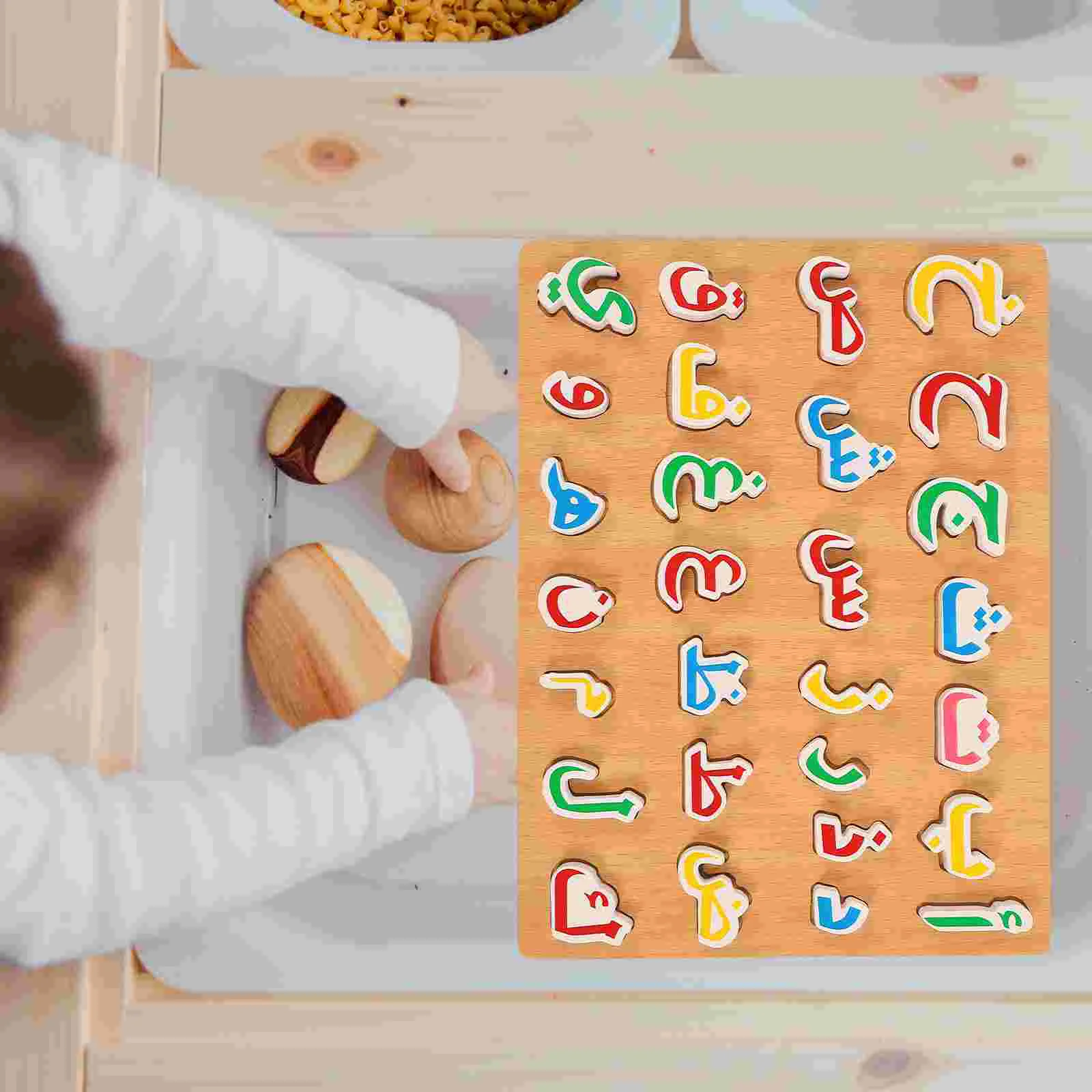 Brinquedos educativos de madeira para crianças, Brinquedos árabes, Puzzle Brinquedos