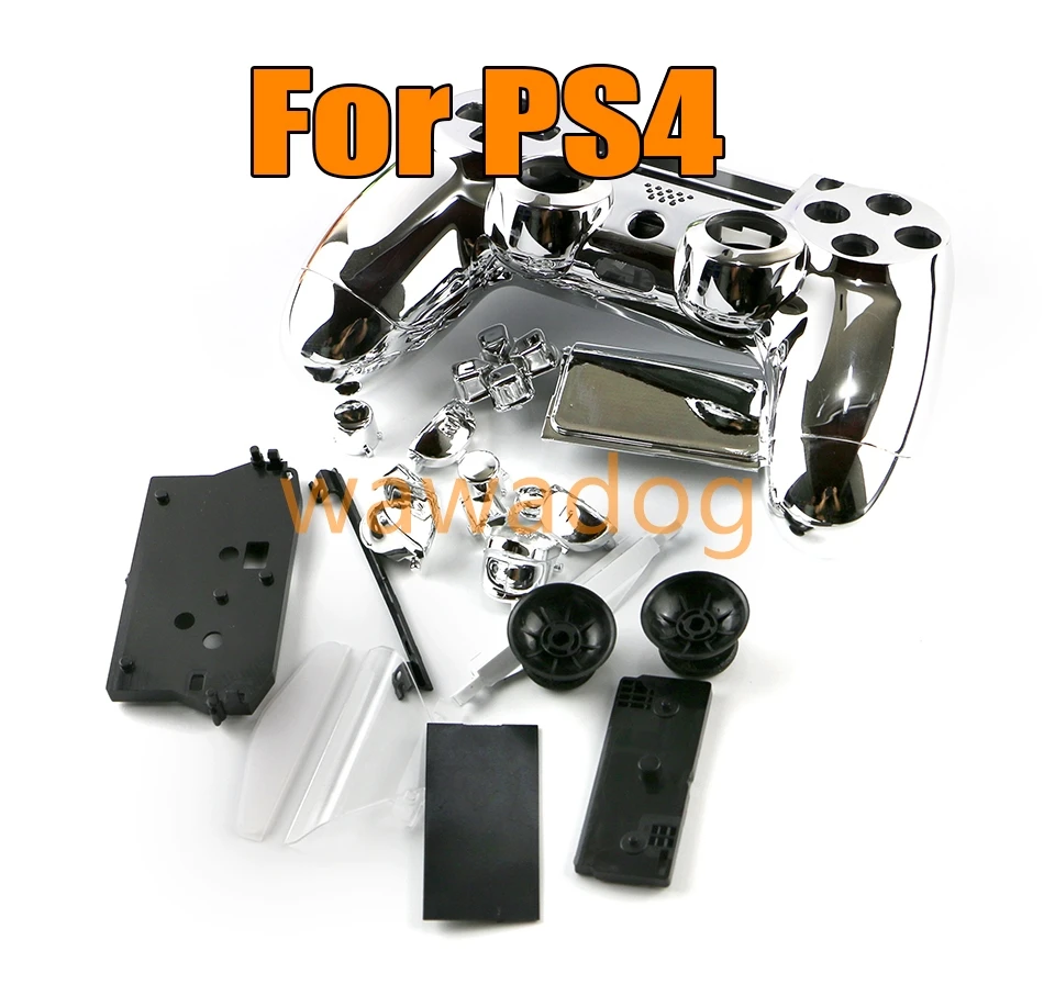 

8 комплектов JDS-001 010 для ручки PS4, покрытие, золотой корпус контроллера, верхний корпус с кнопкой, дополнительный корпус в сборе