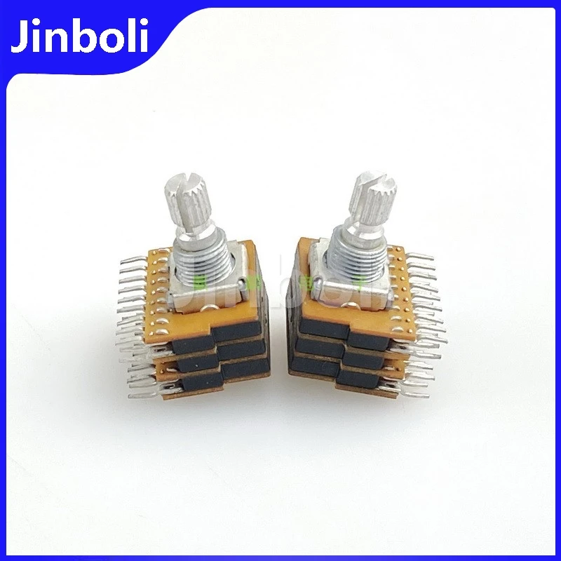 1PCS 4-knife 8-speed Amplifier Audio Gear Switching Signal Conversion switch, Shaft Length 15MM, 9 Feet X 4 Rows