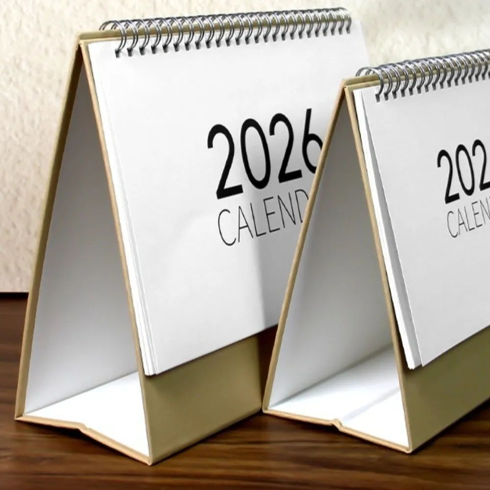 

2026 Desktop Paper Calendar Yearly Home Decor Planner Scheduler Multi-function Notebook Agenda Organizer Home Office Supplies