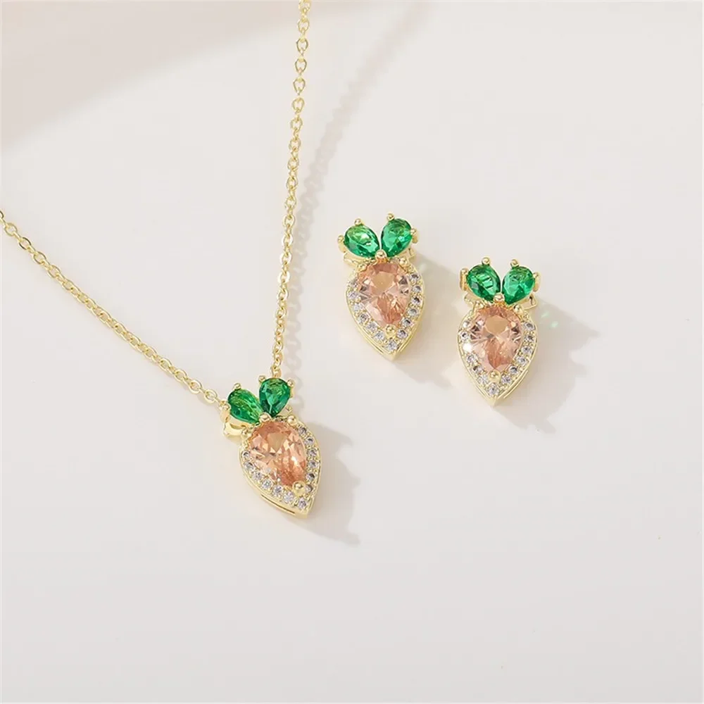 

14K Gold Color Cute Bunny Pendant Handmade DIY Beaded Bracelet Necklace Jewelry Accessories Material L446