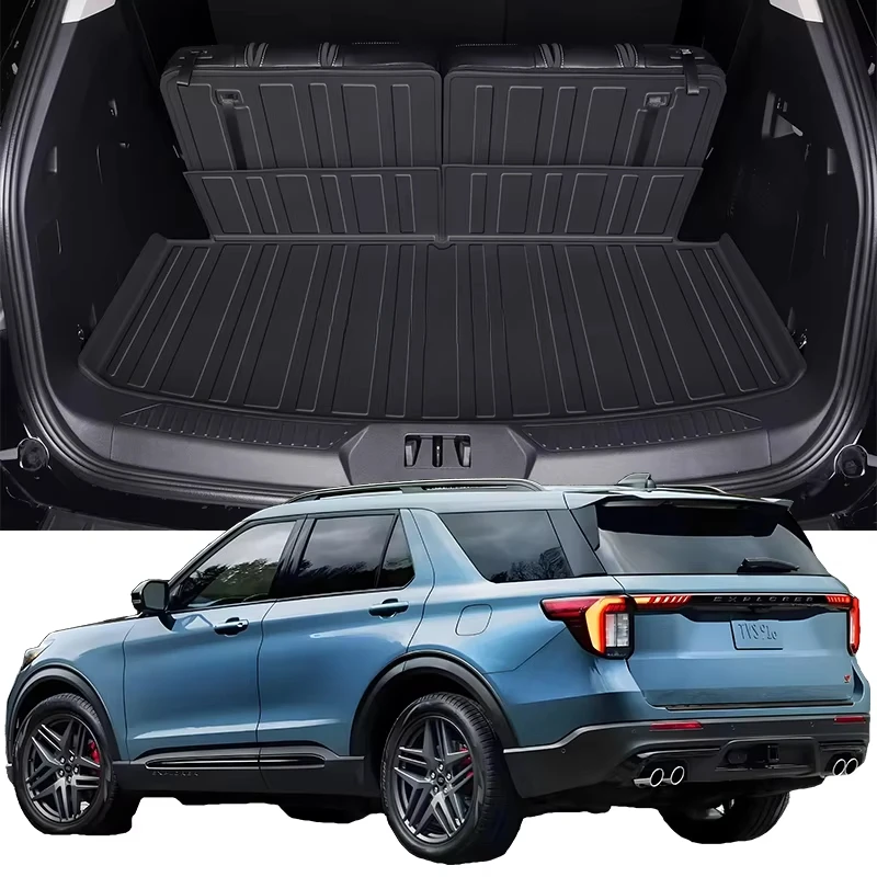 Upgrade TPE Car Rear Trunk Mats Storage Pads Cargo Tray Dustproof Waterproof Protecion Cushion For Ford Explorer 2011-2019