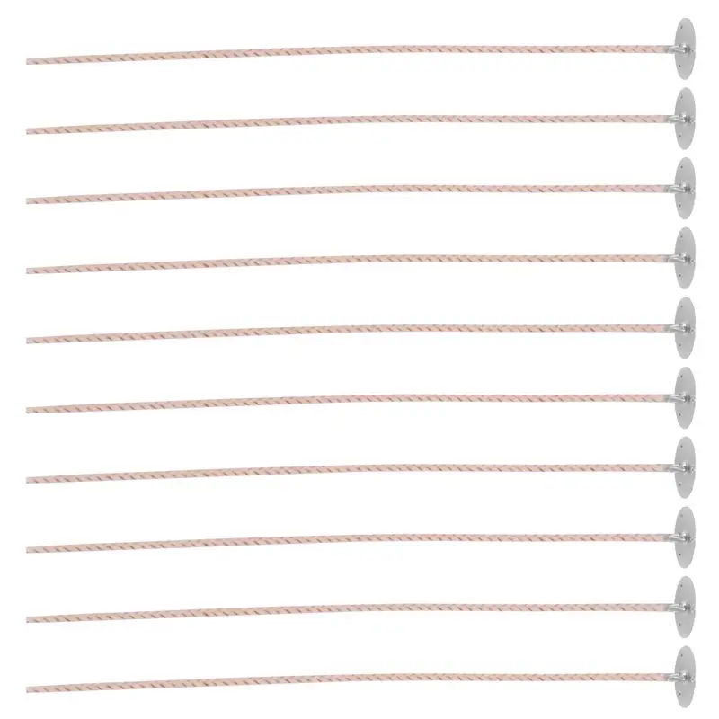 ABUH-500Pcs ECO Wicks For Soy Candles, 8 Inch Pre-Waxed Candle Wick For Candle Making,Thick Candle Wick With Base