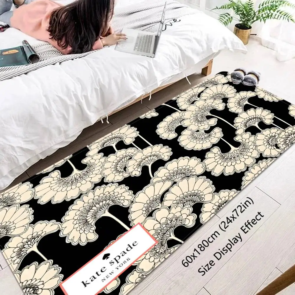 K-Kate S-Spade Room Mats Anti-slip Absorb Water Long Strip Cushion Bedroon Mat Household Carpets