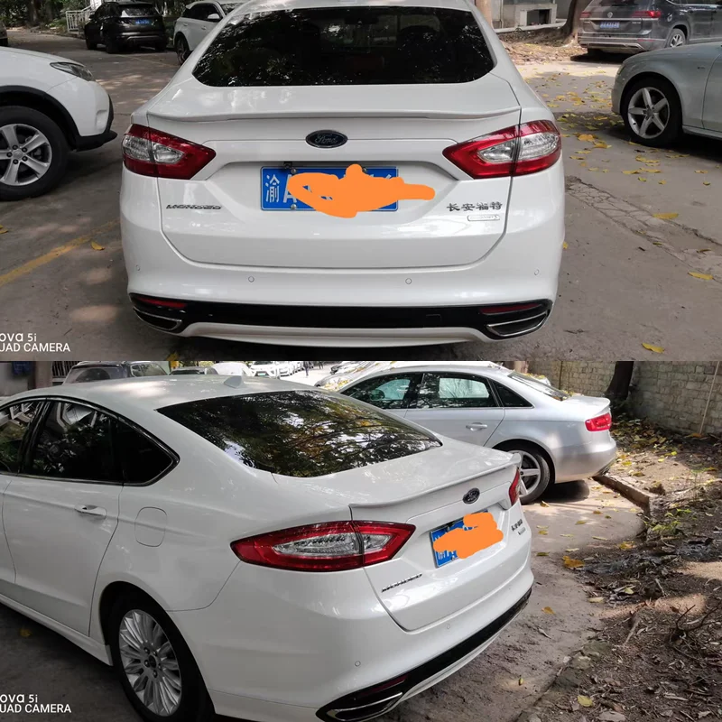 For Ford Mondeo MK5 Spoiler 2013 2014 2015 2016 2017 2018 High Quality ABS Material  Car Rear Wing Primer Color Rear Spoiler