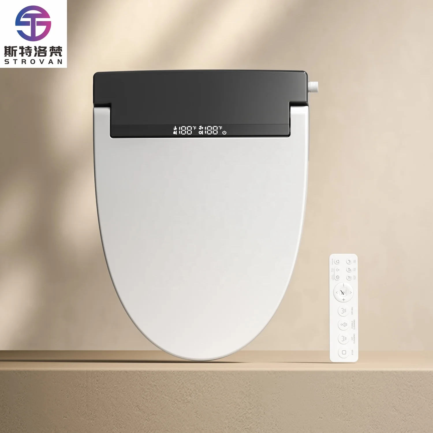 

STLF Luxury Universal Bathroom Heat Ergonomic Toilet Seat Cover Automatic Smart Electric Bidet Lid Anti-Bacterial Toilet Seat