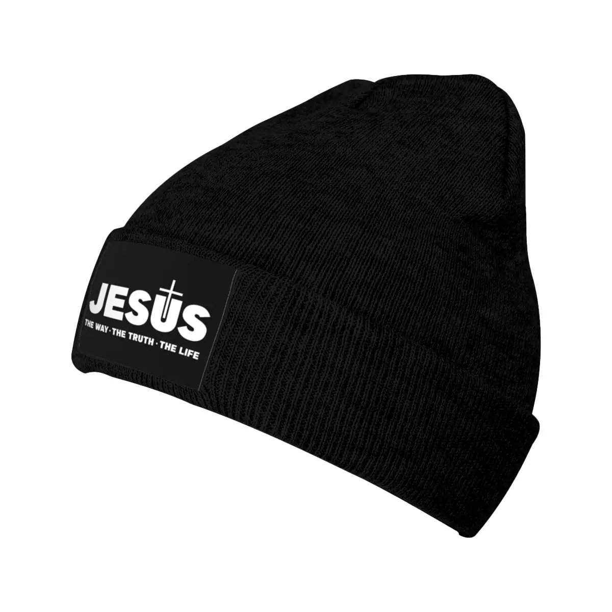 Jesus Christ The Way The Truth The Life Skullies Beanies Caps Winter Warm Knit Hats Unisex Religion Christian Faith Bonnet Hats