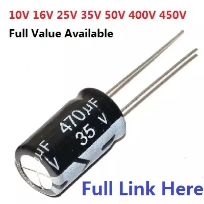 Aluminum Electrolytic Capacitor 470UF 100UF 220UF 330UF 470UF 680UF 1000UF 47UF 1500UF 10UF 22UF 0.47UF 82UF 50V 10V 16V 25V 35V