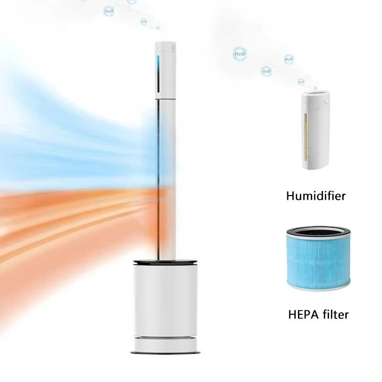 3 in 1 Smart Cool Air Humidifying Circulation Fan Heater Hepa Filter 1400W Ptc Ceramic Heating Smart Air Purifier for Home