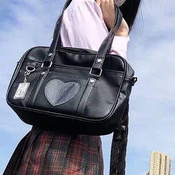 Borsa a tracolla cuore Jk uniforme scolastica borse a tracolla donna studente Pu borsa Cosplay Anime borsa a tracolla borse di grande capacità