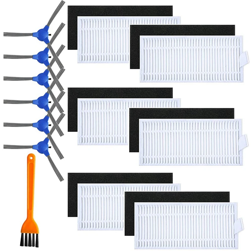 1 Set Side Brushes HEPA Filters Accessories Compatible For Eufy Robovac 11S 15C 30C 35C Vacuums Cleaner