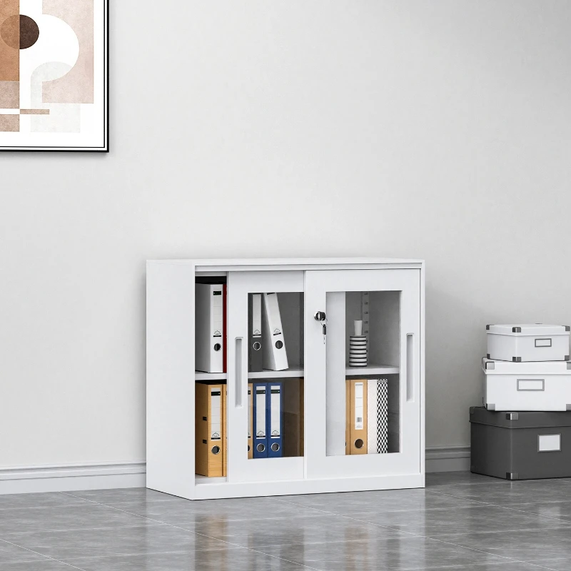 

Office Sliding Door File Cabinet Low Partition metal storage filing Cabinet Multipurpose meuble document Organizer furniture