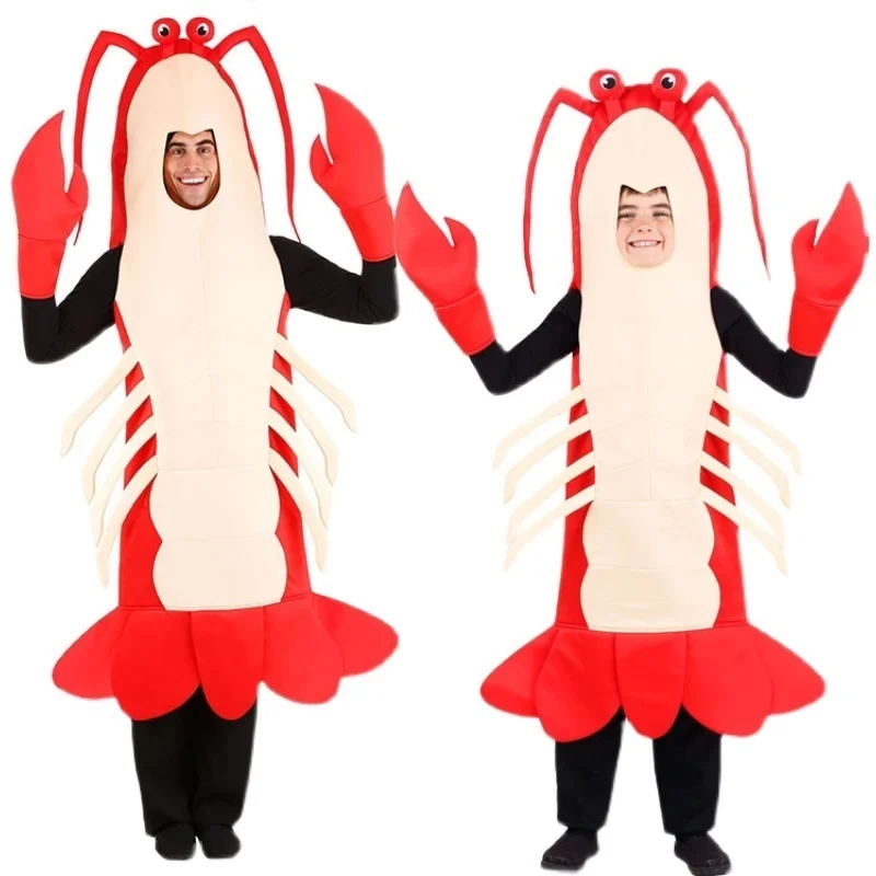 Anime Rekwisieten Prestaties Pak Set Rode Kreeft Halloween Party Kostuum Hoed Garnalen Grappig Kind Cosplay Kleding