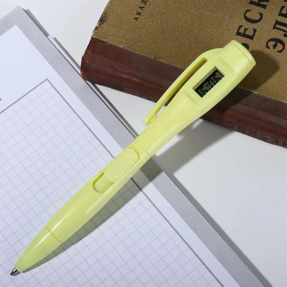 Quick Dry School Office Supplies Electronic Watch Pen Digital Watch Ballpoint Pen Writing Signing Pen Student Exam Pen