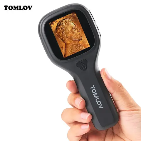 Tomlov Microscope for Kids Adults Digital Magnifying Glass with Light USB Handheld Coin Magnifier for Collectors PC Compatible