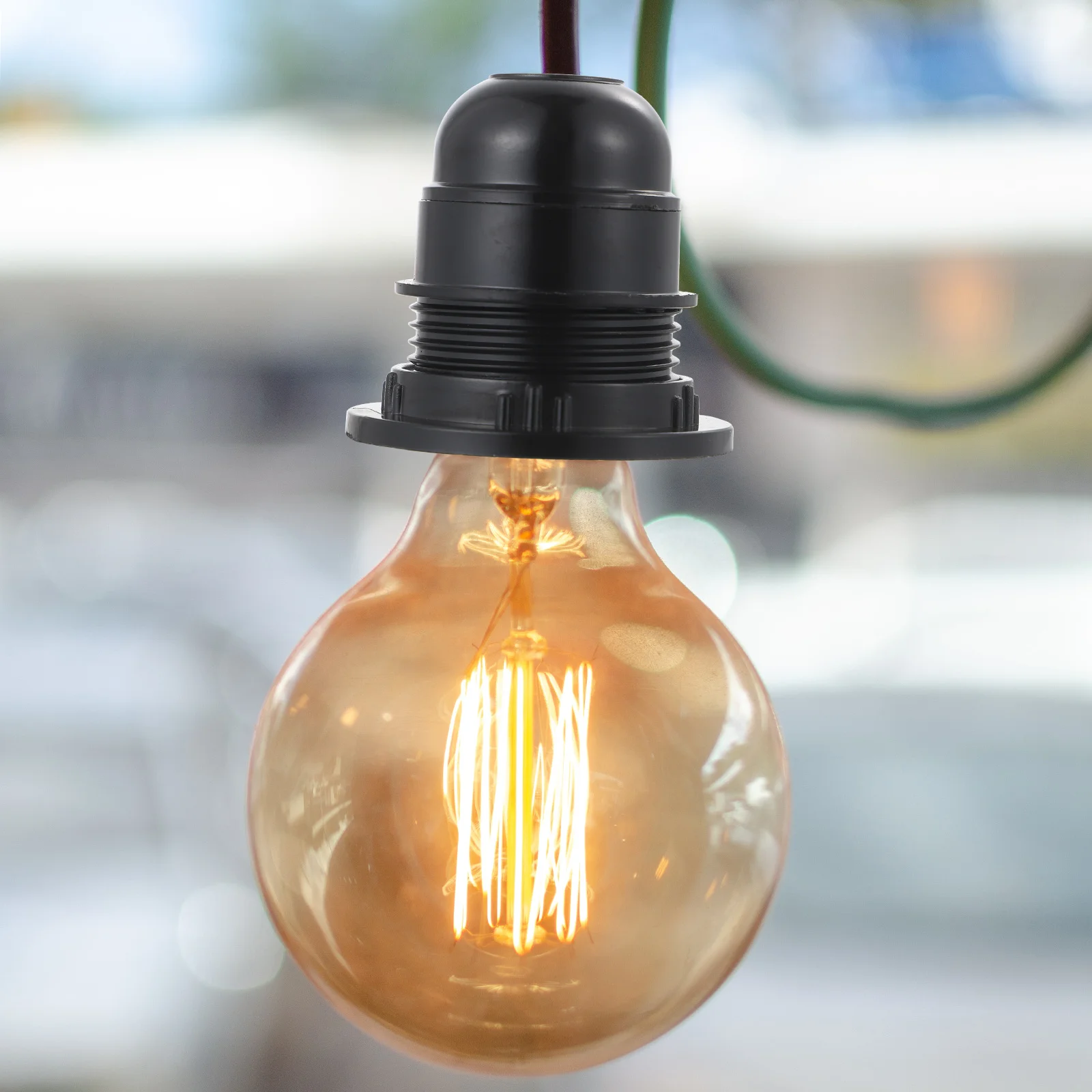 4 قطعة E27 حامل مقبس المصباح دائم خفيف الوزن سهل التركيب نسيج ممتاز طويل الأمد E27 لمبة قاعدة لمبة المقبس #2