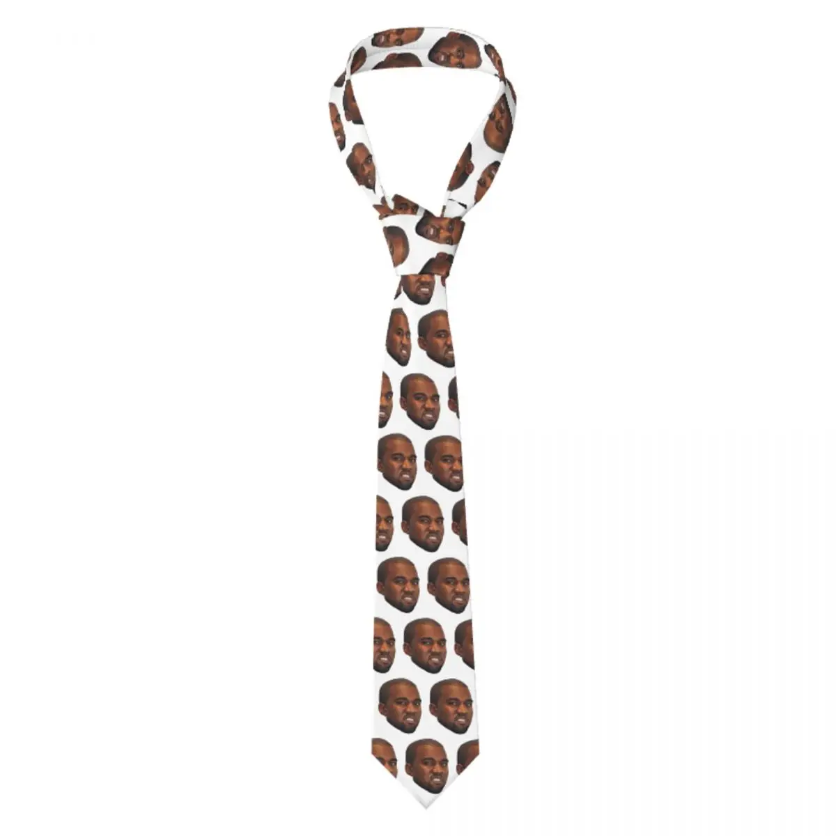 

Пользовательские забавные галстуки Kanye West Meme для мужчин, формальный рэпер, музыкальный производитель, шелковый деловой галстук