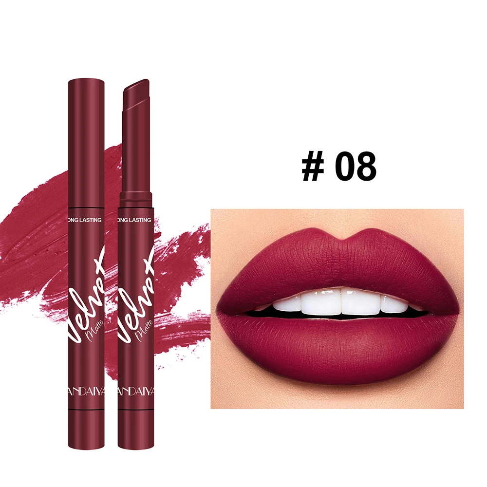 Fluwelen Matte Hydraterende Lip Voering Pen Cosmetica Non-Stick Cup Lippenstift Vrouwelijke Make-Up Waterdichte Rode Lip Tint