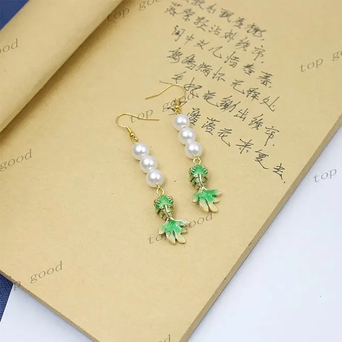 2PCS Anime Identity V Grace Earrings Cosplay Ear Clip Earrings Stud Earrings Women Men Unisex Jewelry Accessories Pendant Props