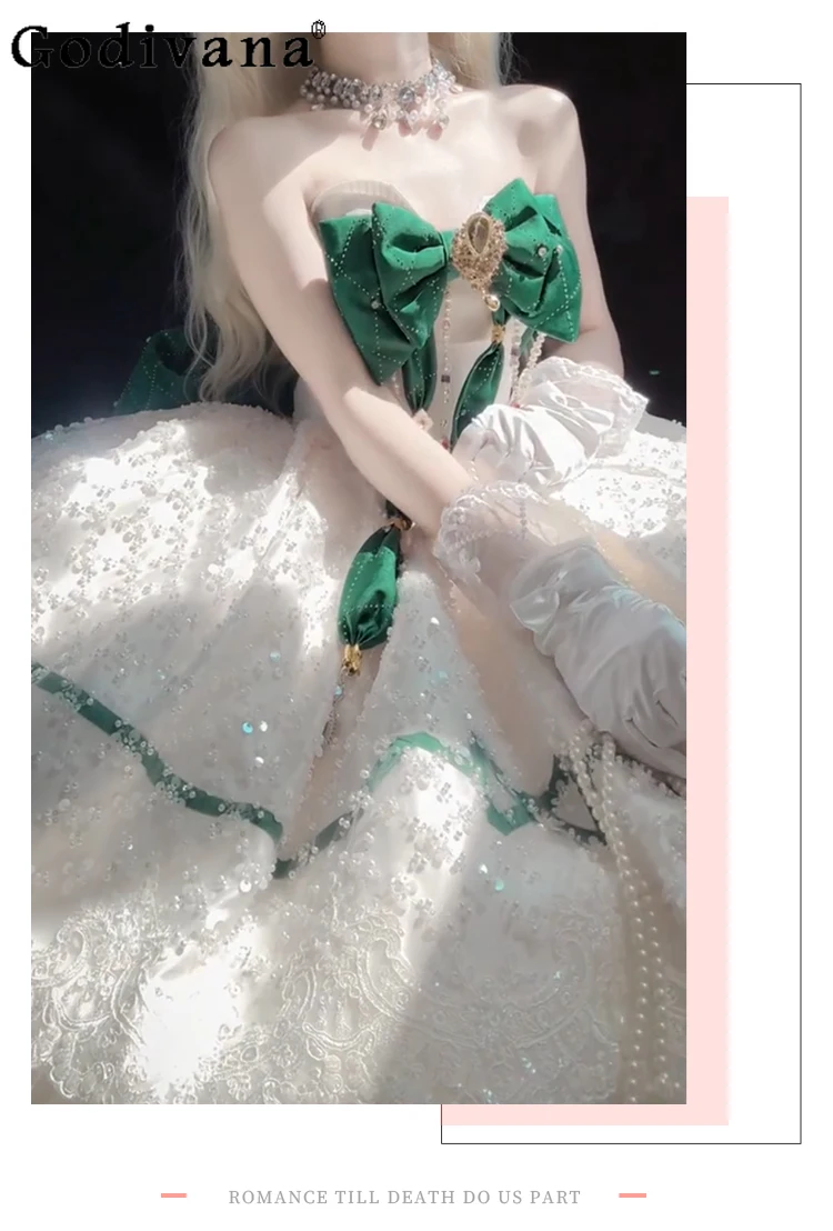 

Elegant Lady Japanese Original Lolita Girl Wedding Evening Dress Birthday Party Coming-of-Age Ceremony Princess Ballet Dress