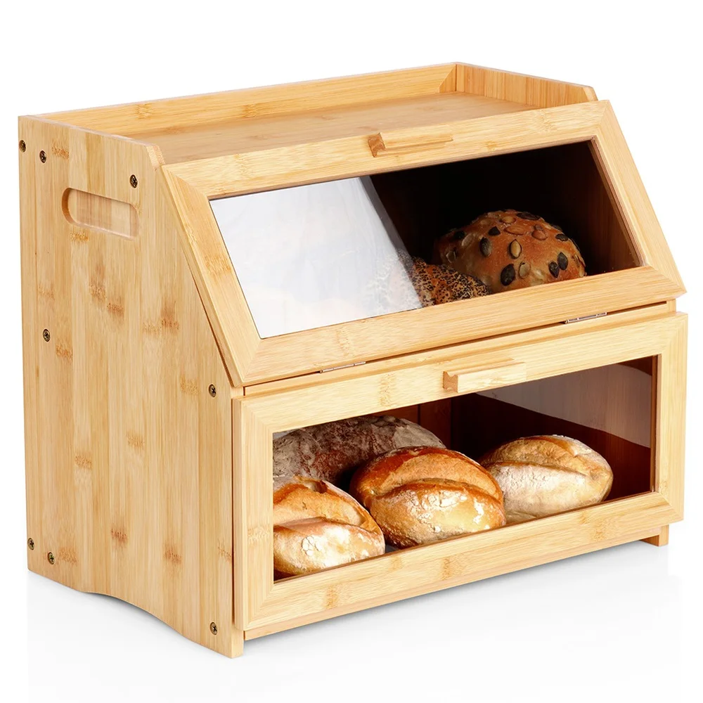Bamboe Chlebak, tweelaags, 39 x 25 x 32 cm.