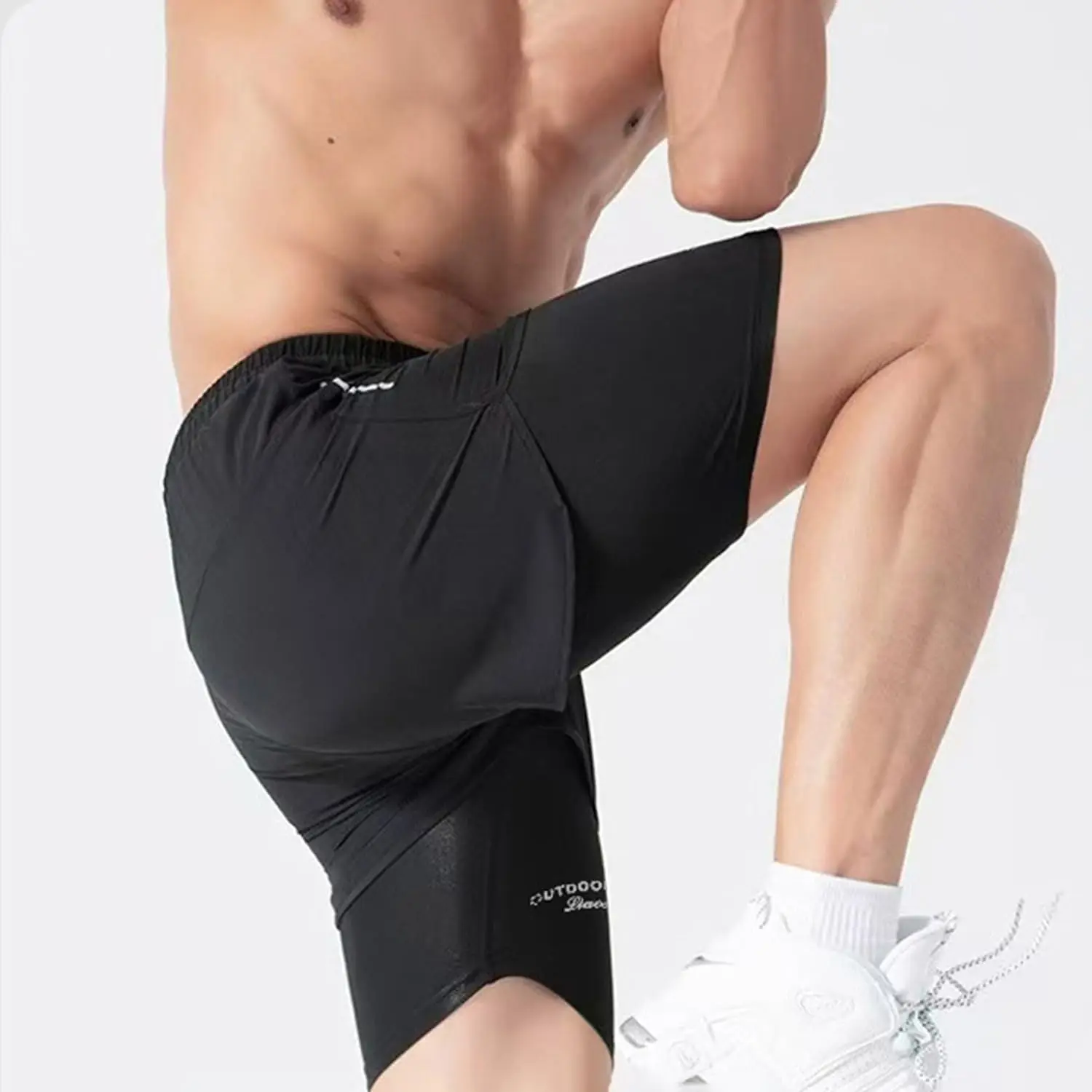 Men's Swim Trunks Quick Dry Athletic Shorts with Compression Liner for Beach Pool Running Gym - view 6