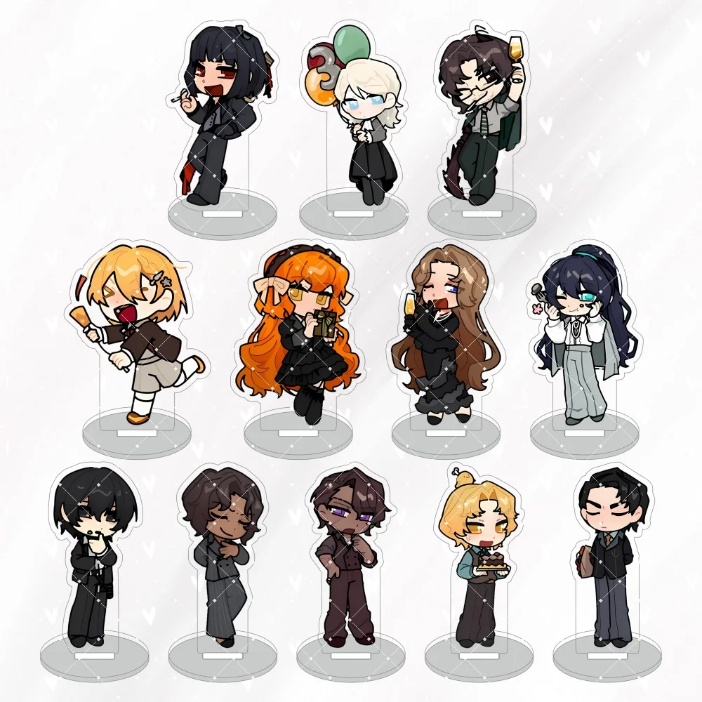 Limbus Company 10cm Acrylic Stand Keychain Dante Ryoshu Ishmael Rodion Q Chibi Figure Double Side Print Desk Decor Fans Gift