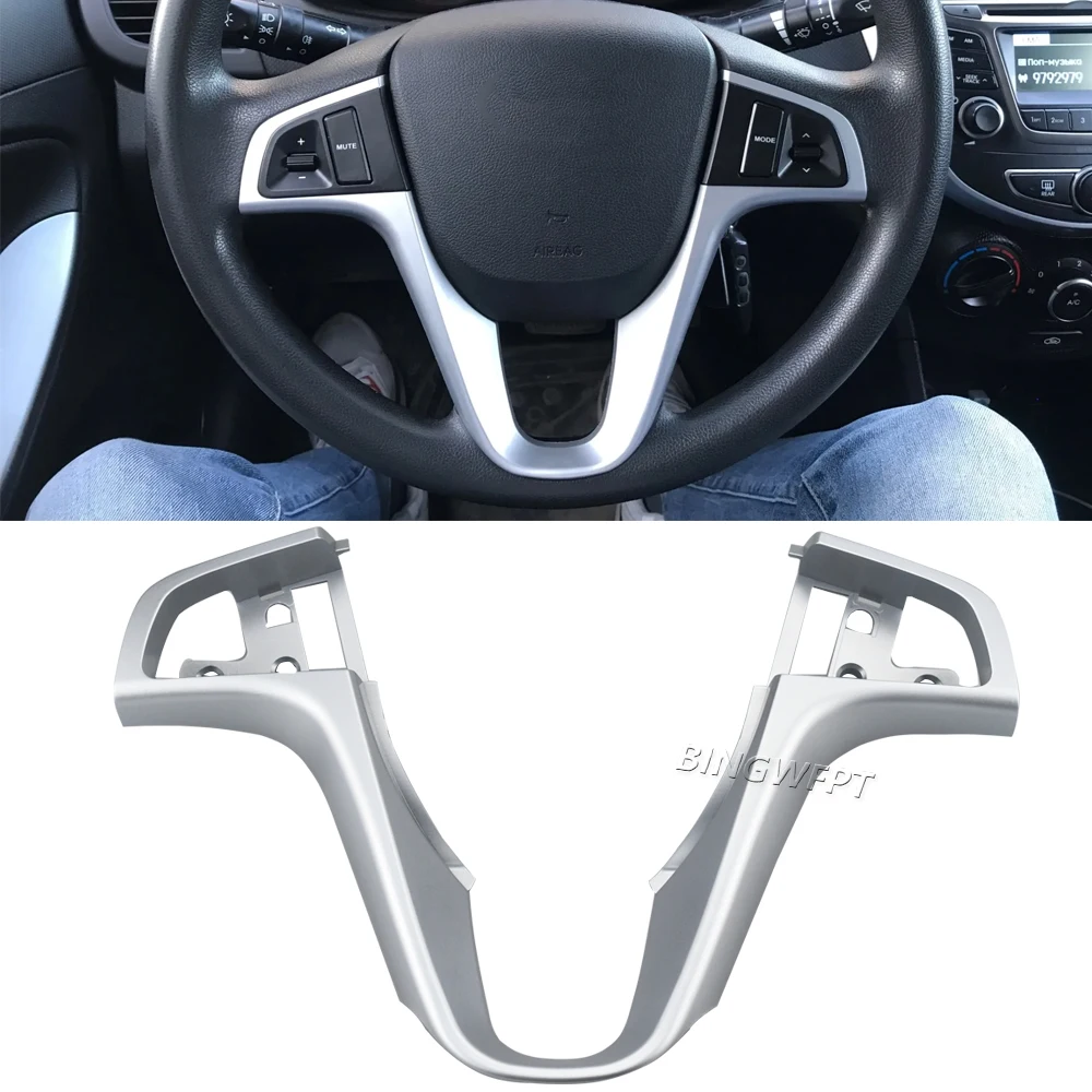 Multifunctional Steering Wheel Audio Control Buttons Frame Rim Decorate For Hyundai VERNA SOLARIS 2011-2016