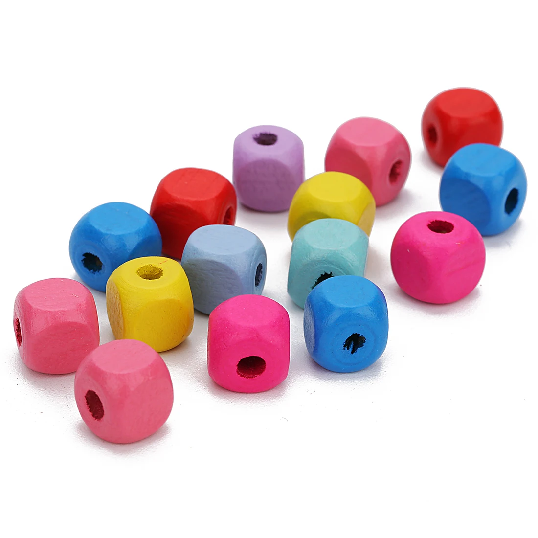 100-200 stücke 6 8 10 12mm Mehrfarbige Quadratische Runde Holz Perlen für Schmuck Machen Spacer Holz Perlen DIY Armband Halskette, Die – Detail 15