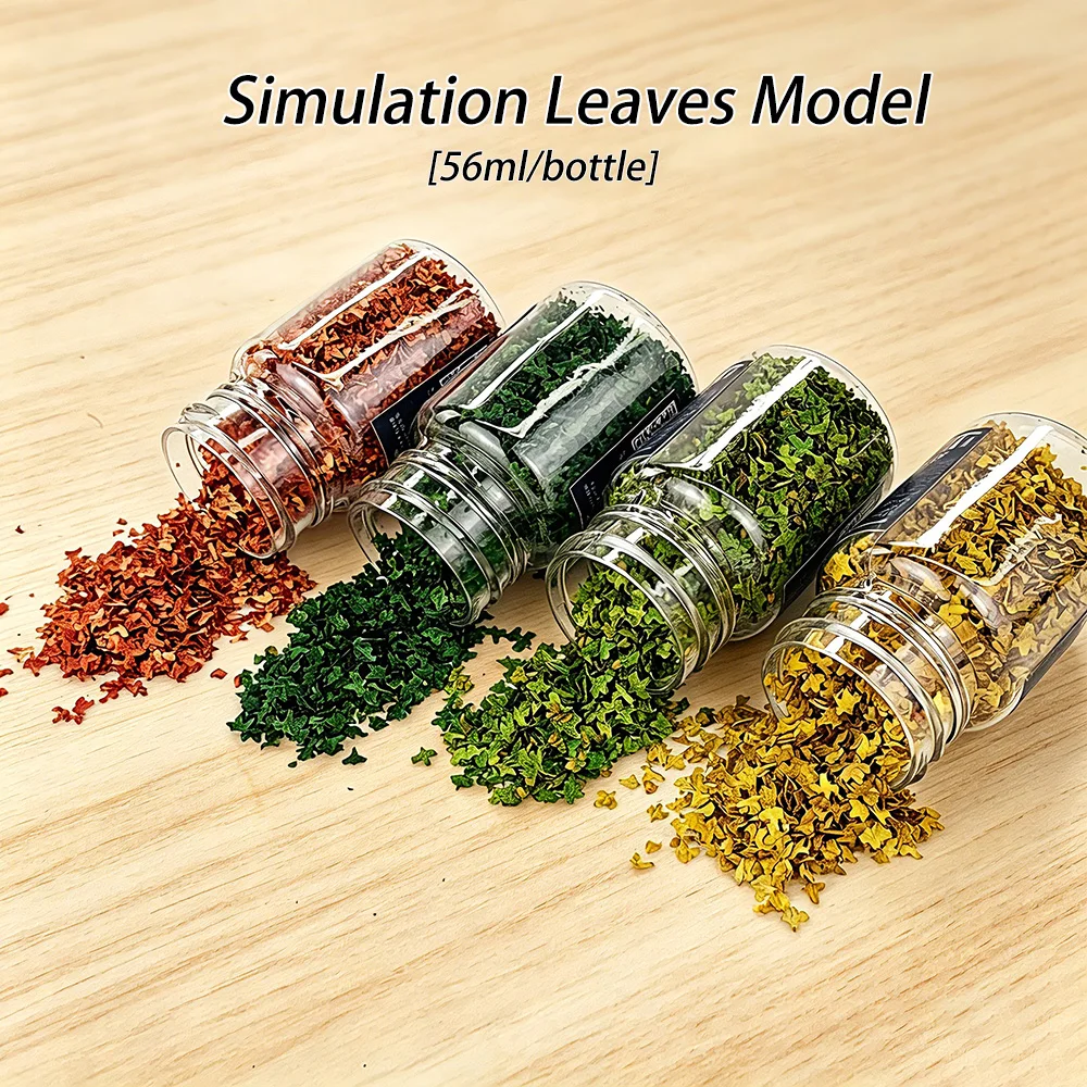 56ML DIY Modellbausätze Simulierte Bunte Baumblätter für Sandtisch-Pflanzenlandschaft Diorama-Zubehör – Detail 1