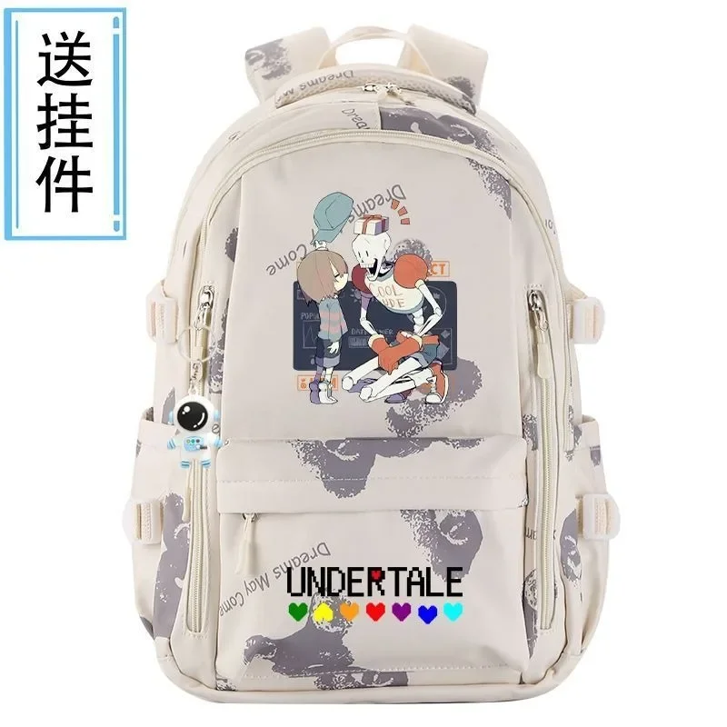 Breathable mesh, 31×44×19cm Black Grey Red Blue, Undertale Sans, Student Kids Teens School Bags, Anime Backpacks Girls Boys