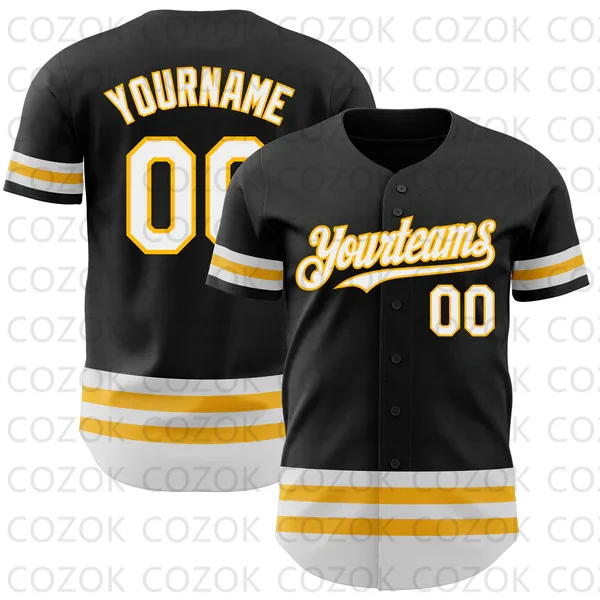 Custom Line Baseball Jersey Men and Women Shirt 3D Printed Shirt Team Shirts Hip Hop Unisex Tops