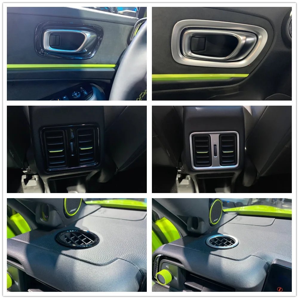 

For Honda XRV HRV Vezel 2022 2023 Accessories Side Air Conditioning AC Outlet Vent Decoration Cover Trim Door Handle Pull Bowl