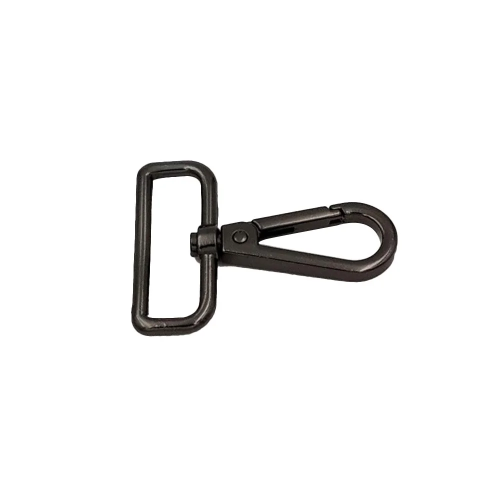 10Pcs Keychain Hooks with Swivel D-rings Heavy Duty Snap Lobster Claw Clasp Hooks for Lanyard(Black)