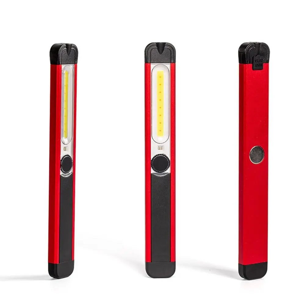 Ma Magneticgnetic Powerful Work Light Red / White Light Multi-purpose COB LED Flashlight USB Rechargeable 5-speed Repair Light
