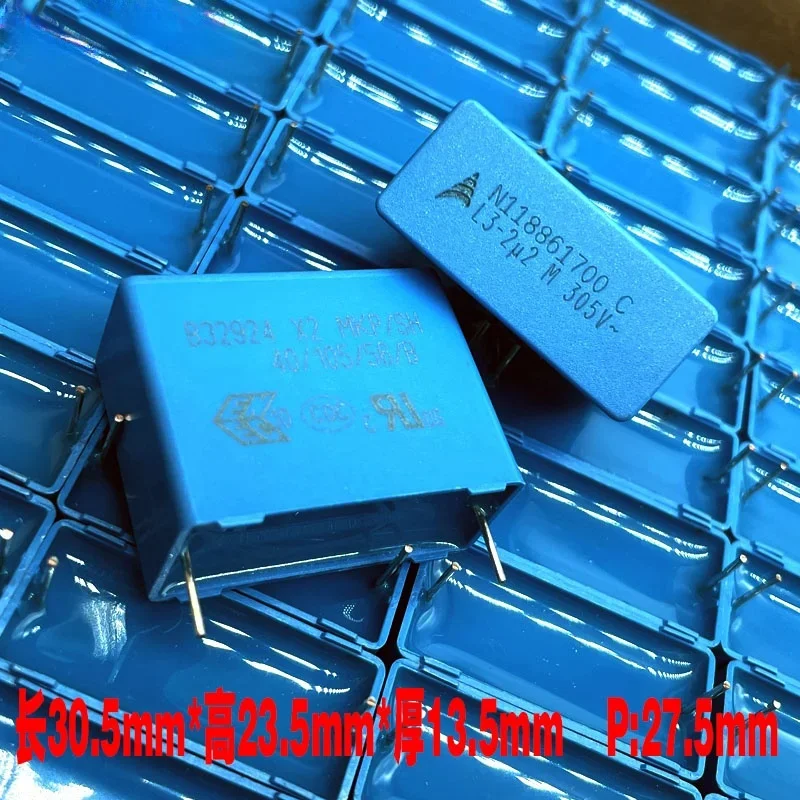 5PCS EPCOS Siemens MKP 225 2.2uf 2u2 305v 275v X2 copper pin safety film capacitor