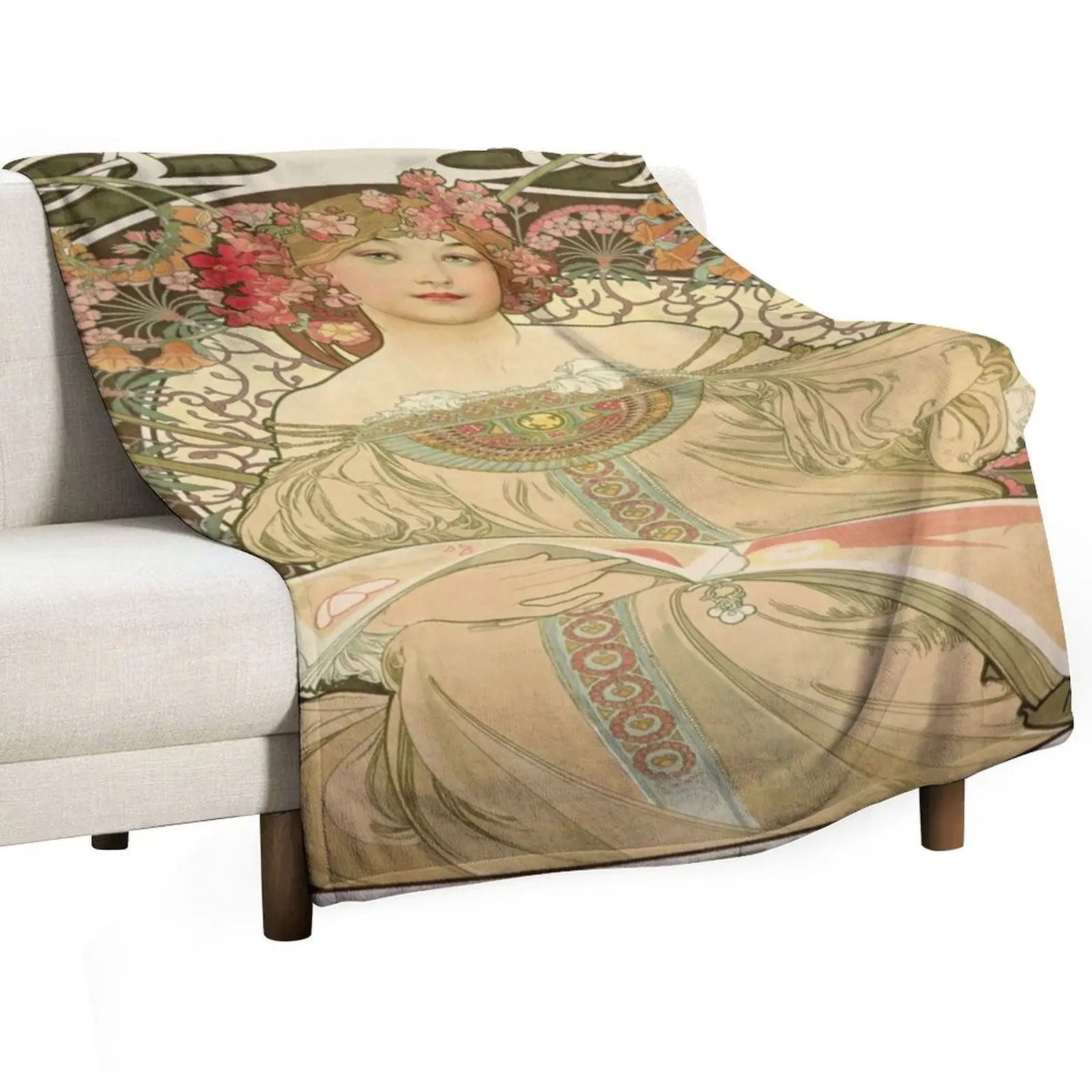 

Art Deco, Alphonse Mucha, Vintage, Art Nouveau Throw Blanket Kid'S For Baby Blankets