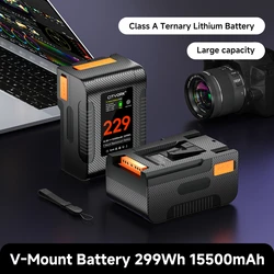 V Mount V-Lock 98W 229W Battery With PD100W Fast Charging Port for Sony Camcorder Broadcast Video Light Blackmagic URSA