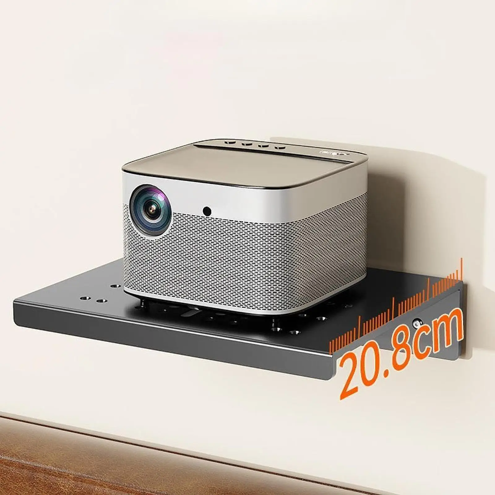 Supporto per mensola universale regolabile per montaggio a parete per rack per proiettore per videoconferenze, scatola per cavi da comodino, camera da letto