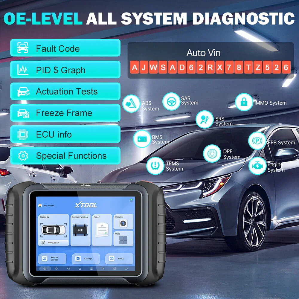 Picture 5: Hot salesNewest Xtool D8W WIFI Car Diagnostic Tool With ECU Coding Active Test Key Programming 38 Resets CAN FD DOIP Topology