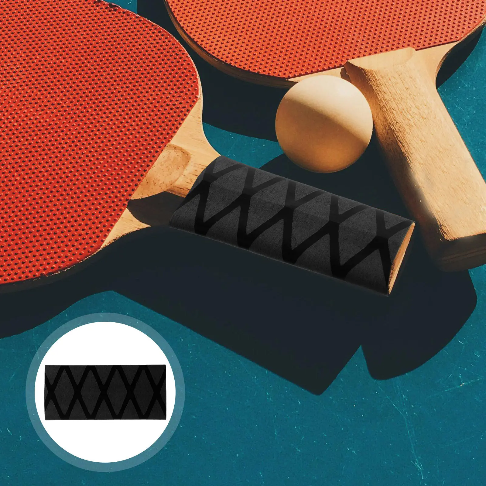 

Non-Slip Table Tennis Racket Grip Sleeve Elastic Sweat-Absorbing Overgrip for Handle Protection Enhanced Control Comfort Long