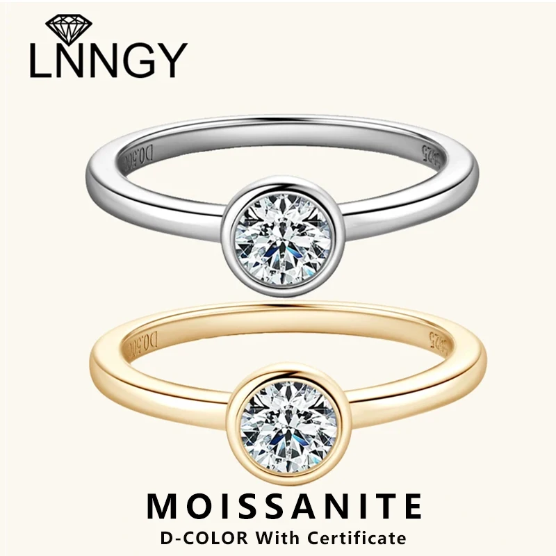 

Женское Обручальное кольцо с муассанитом, 5 мм, 925 карата