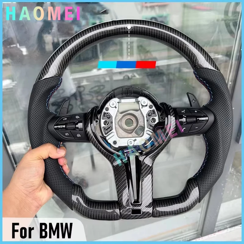Black Warrior, pour BMW F30 F36 F32 F33 F34 F31 F35 F26 F15 F3 F10 F11 F06 F12 F21 F20 E90 E82, véritable volant en fibre de carbone