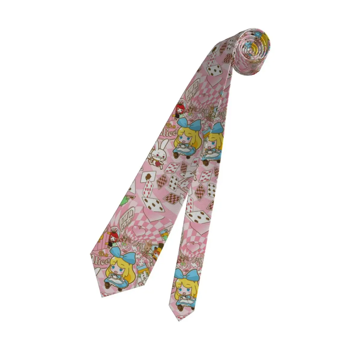 شخصية شيشاير القط أزياء أليس في بلاد العجائب ربطات العنق الرجال ربطة العنق الحريرية للحزب Cravat #4