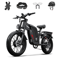TIFGALOP 2000W Electric Bike for Adults 52V 24AH Full Suspension Shock Absorption 20 Inch Fat Tire Up to 60 Miles